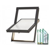 ROOFLITE+ TRIO PINE - Dřevěné střešní okno s trojsklem F6A - rozměr 66*118cm